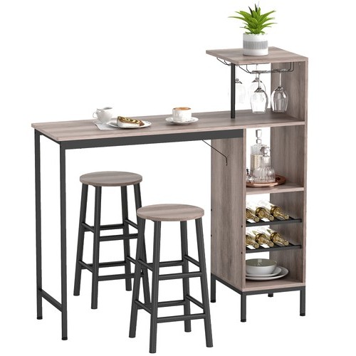 Homcom bartisch mit barhocker - bartisch,